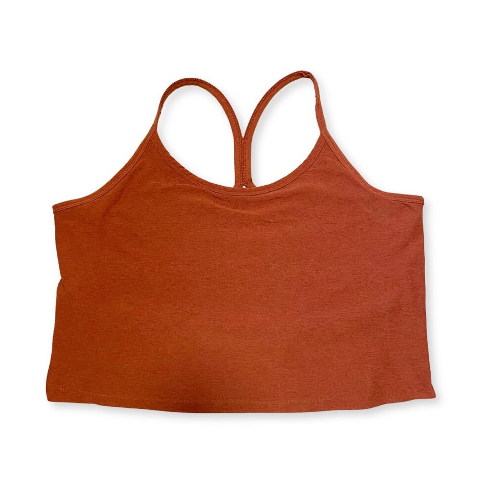 Beyond Yoga Spacedye Slim Racerback Cropped Tank Plus Size 3X Copper Heather